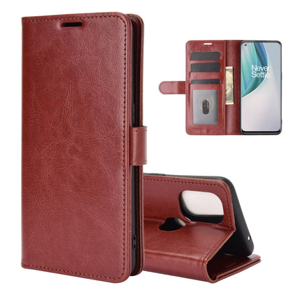 Brown flip wallet phone case with card slots and viewing stand