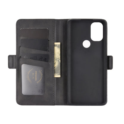 Black leather wallet phone case interior with card slots and protective back cover