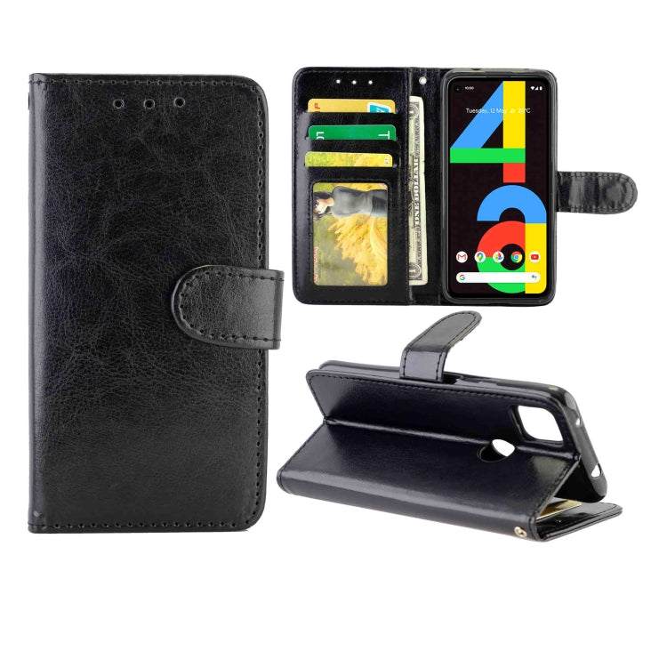 Black flip wallet phone case with card slots and stand, faux leather texture
