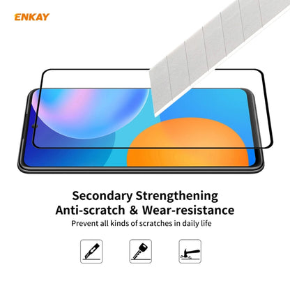 2 PCS ENKAY Hat-Prince Full Glue 0.26mm 9H 2.5D Tempered Glass Full Coverage Film, For LG K42 / K52 / K62, For Huawei P Smart 2021, For Nokia 3.4, For Motorola Moto G 5G(2 PCS)