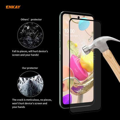 5 PCS ENKAY Hat-Prince Full Glue 0.26mm 9H 2.5D Tempered Glass Full Coverage Film, For LG K42 / K52 / K62, For Huawei P Smart 2021, For Nokia 3.4, For Motorola Moto G 5G(5 PCS)