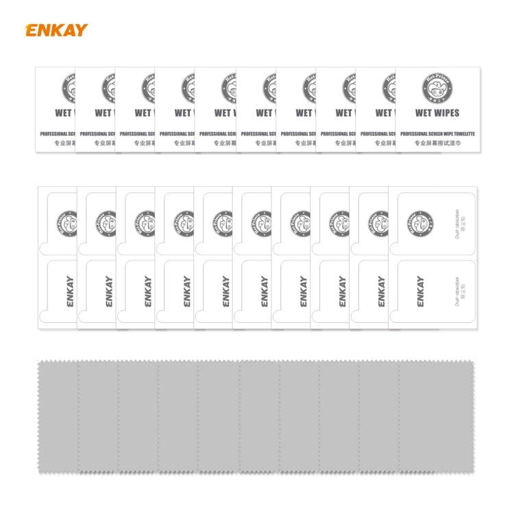 10 PCS ENKAY Hat-Prince Full Glue 0.26mm 9H 2.5D Tempered Glass Full Coverage Film, For LG K42 / K52 / K62, For Huawei P Smart 2021, For Nokia 3.4, For Motorola Moto G 5G(10 PCS)