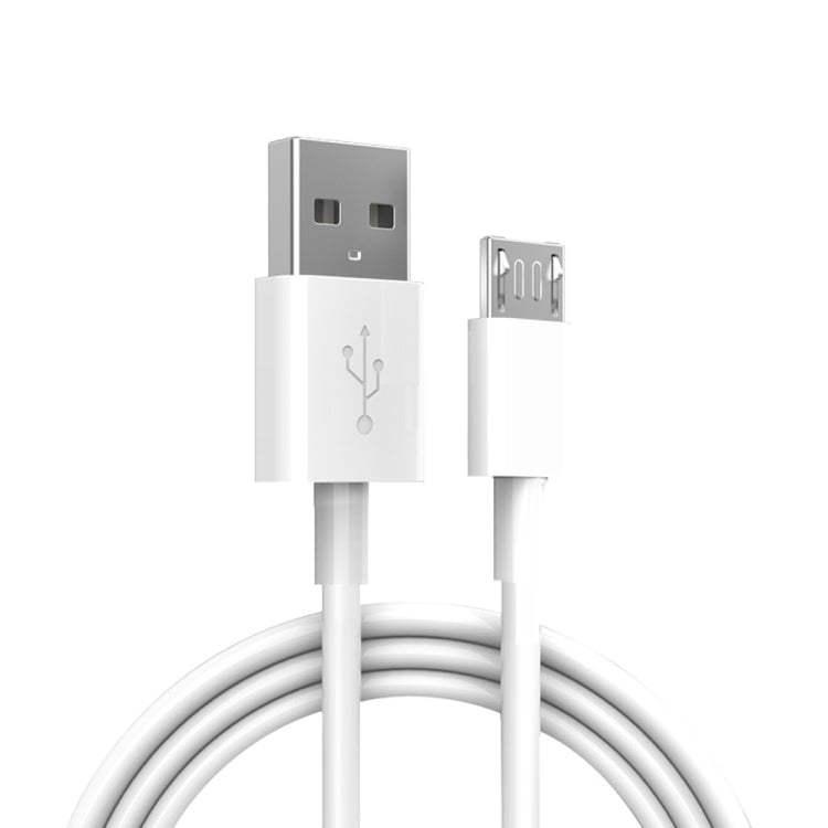 White USB-A to Micro USB charging cable, 2m, with male connectors