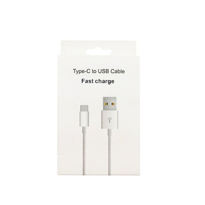 Retail package showing Type-C to USB cable with two white connectors