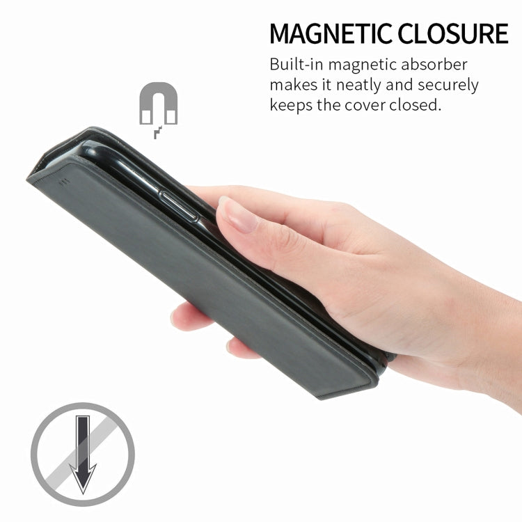 Black flip phone case with front flap kept closed at the clasp area