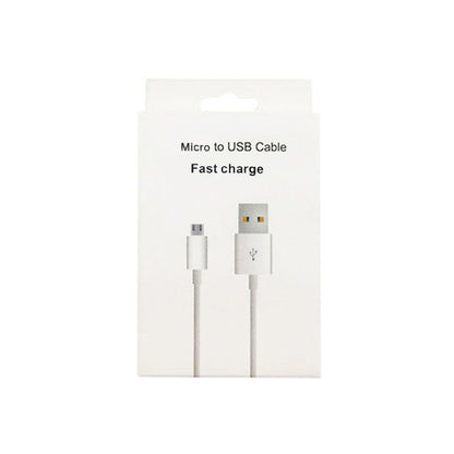 Retail package for Micro USB to USB-A charging cable set, fast charge
