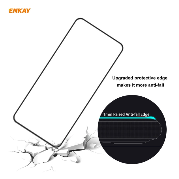 2PCS ENKAY Hat-Prince Anti-drop Full Glue Tempered Glass Full Screen Film Anti-fall Protector, For Xiaomi 10T Lite 5G, For Samsung Galaxy M51, For Samsung Galaxy S20 FE 5G, For Motorola Moto E7 Plus, For LG K42 / K52 / K62