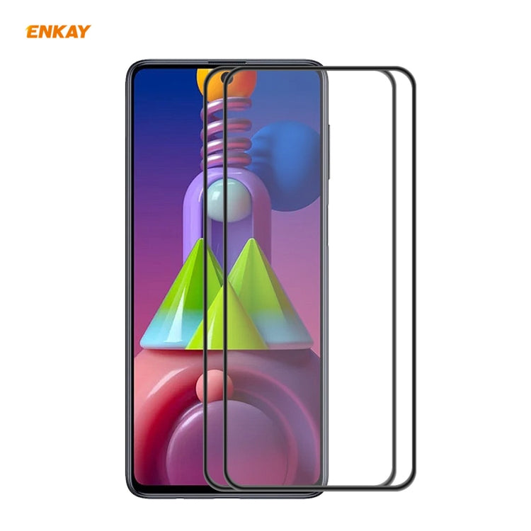 2PCS ENKAY Hat-Prince Anti-drop Full Glue Tempered Glass Full Screen Film Anti-fall Protector, For Xiaomi 10T Lite 5G, For Samsung Galaxy M51, For Samsung Galaxy S20 FE 5G, For Motorola Moto E7 Plus, For LG K42 / K52 / K62