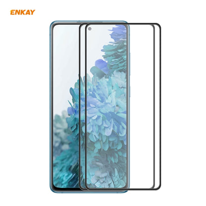 2PCS ENKAY Hat-Prince Anti-drop Full Glue Tempered Glass Full Screen Film Anti-fall Protector, For Xiaomi 10T Lite 5G, For Samsung Galaxy M51, For Samsung Galaxy S20 FE 5G, For Motorola Moto E7 Plus, For LG K42 / K52 / K62