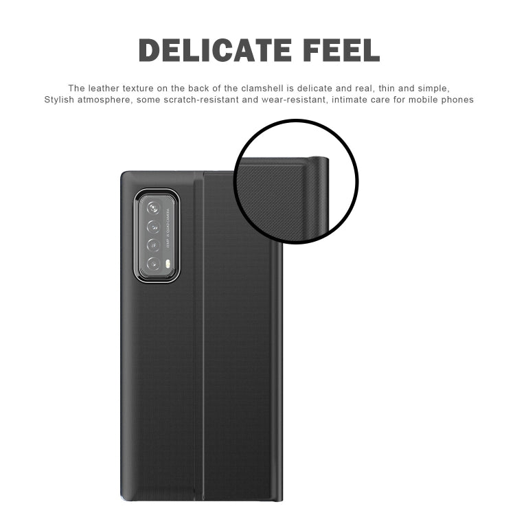 Black flip phone case showing textured back and camera cutout detail