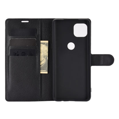 Black folio flip phone case with card slots, camera cutout, and secure strap