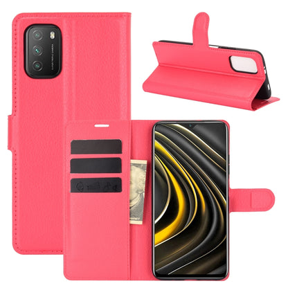 Pink litchi-texture flip protective phone case with card slots and stand wallet flap