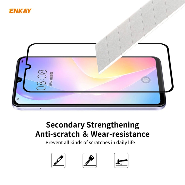 ENKAY Hat-Prince Full Glue 0.26mm 9H 2.5D Tempered Glass Full Coverage Film, For Huawei Nova 8 SE, For Samsung Galaxy A12 (1 PC), For OnePlus Nord N10 5G, For OnePlus Nord N100