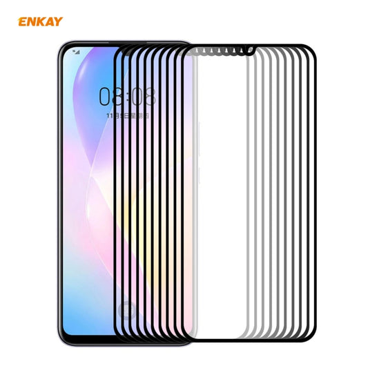 10-pack full coverage tempered glass screen protector film for smartphones