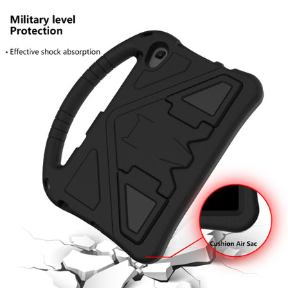 Black rugged protective tablet case shell with arched handle and textured grip