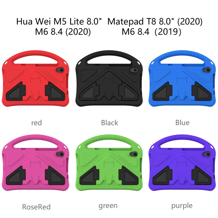 EVA Flat Anti Falling Protective Case Shell with Holder, For Huawei MediaPad M5 Lite 8, For Huawei MatePad T8, For Huawei MediaPad M6 8.4
