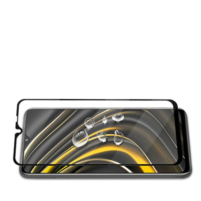 Tempered glass screen protector with full-screen coverage, shown on phone front