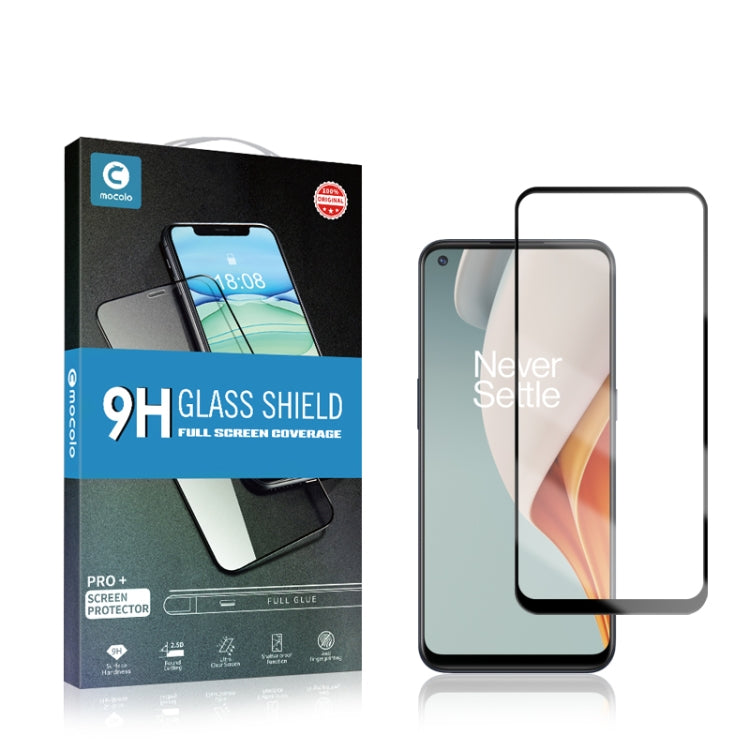 mocolo 9H tempered glass screen shield box and installed protector