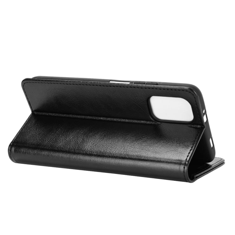 Black textured flip wallet phone case with kickstand stand and top card holder