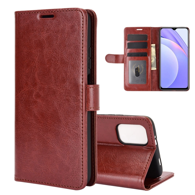 Brown textured flip wallet phone case with card slots and kickstand holder for phone