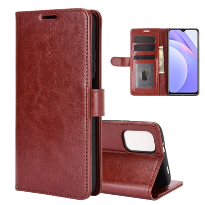 Brown textured flip wallet phone case with card slots and kickstand holder for phone