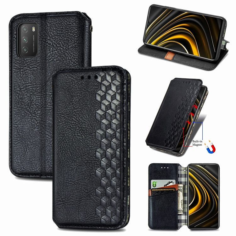 Cubic Grid Pressed Horizontal Flip Magnetic PU Leather Case with Holder & Card Slots & Wallet, For Xiaomi POCO M3, For Samsung Galaxy S21 5G, For Samsung Galaxy S21+ 5G, For Samsung Galaxy S21 Ultra 5G, For Samsung Galaxy  A12                          ...