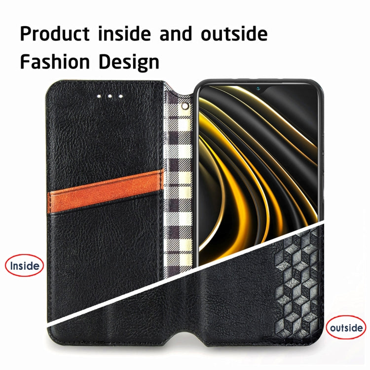 Cubic Grid Pressed Horizontal Flip Magnetic PU Leather Case with Holder & Card Slots & Wallet, For Xiaomi POCO M3, For Samsung Galaxy S21 5G, For Samsung Galaxy S21+ 5G, For Samsung Galaxy S21 Ultra 5G, For Samsung Galaxy  A12                          ...