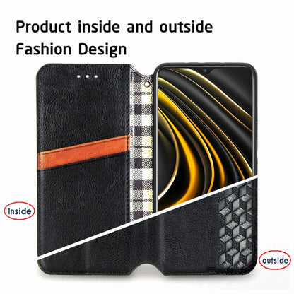 Cubic Grid Pressed Horizontal Flip Magnetic PU Leather Case with Holder & Card Slots & Wallet, For Xiaomi POCO M3, For Samsung Galaxy S21 5G, For Samsung Galaxy S21+ 5G, For Samsung Galaxy S21 Ultra 5G, For Samsung Galaxy  A12                          ...