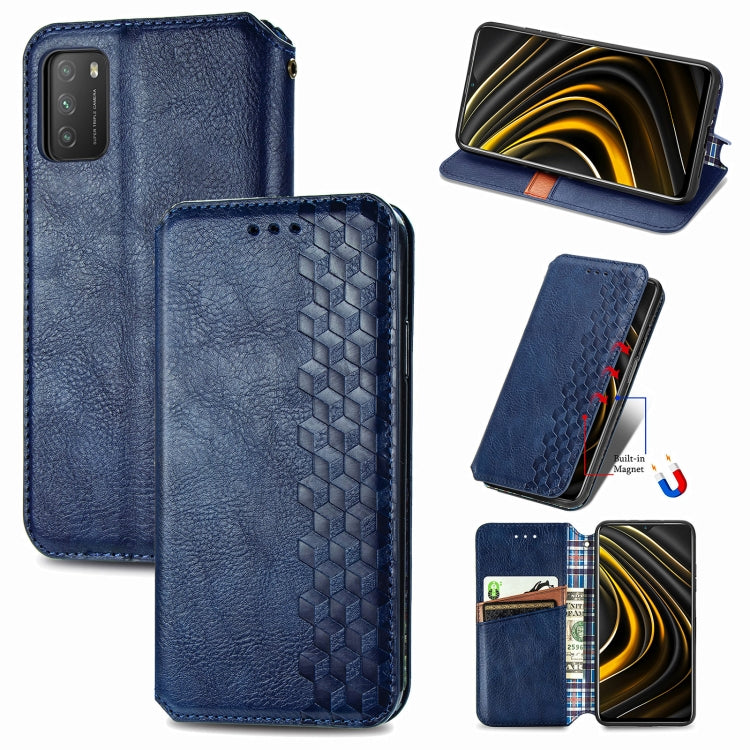 Cubic Grid Pressed Horizontal Flip Magnetic PU Leather Case with Holder & Card Slots & Wallet, For Xiaomi POCO M3, For Samsung Galaxy S21 5G, For Samsung Galaxy S21+ 5G, For Samsung Galaxy S21 Ultra 5G, For Samsung Galaxy  A12                          ...