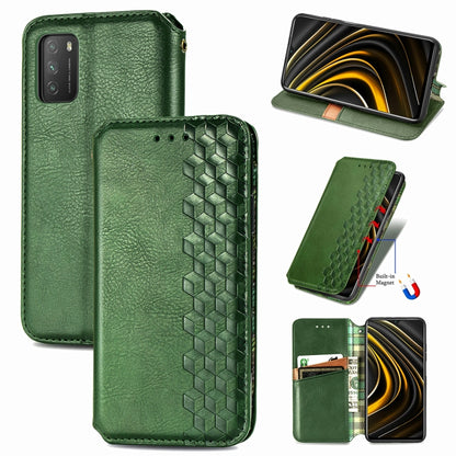 Cubic Grid Pressed Horizontal Flip Magnetic PU Leather Case with Holder & Card Slots & Wallet, For Xiaomi POCO M3, For Samsung Galaxy S21 5G, For Samsung Galaxy S21+ 5G, For Samsung Galaxy S21 Ultra 5G, For Samsung Galaxy  A12                          ...
