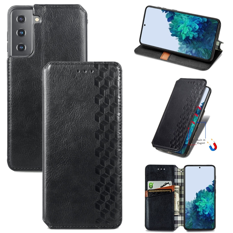Cubic Grid Pressed Horizontal Flip Magnetic PU Leather Case with Holder & Card Slots & Wallet, For Xiaomi POCO M3, For Samsung Galaxy S21 5G, For Samsung Galaxy S21+ 5G, For Samsung Galaxy S21 Ultra 5G, For Samsung Galaxy  A12                          ...