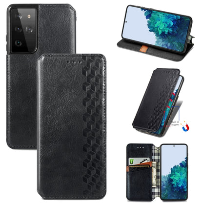 Cubic Grid Pressed Horizontal Flip Magnetic PU Leather Case with Holder & Card Slots & Wallet, For Xiaomi POCO M3, For Samsung Galaxy S21 5G, For Samsung Galaxy S21+ 5G, For Samsung Galaxy S21 Ultra 5G, For Samsung Galaxy  A12                          ...
