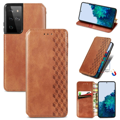 Cubic Grid Pressed Horizontal Flip Magnetic PU Leather Case with Holder & Card Slots & Wallet, For Xiaomi POCO M3, For Samsung Galaxy S21 5G, For Samsung Galaxy S21+ 5G, For Samsung Galaxy S21 Ultra 5G, For Samsung Galaxy  A12                          ...
