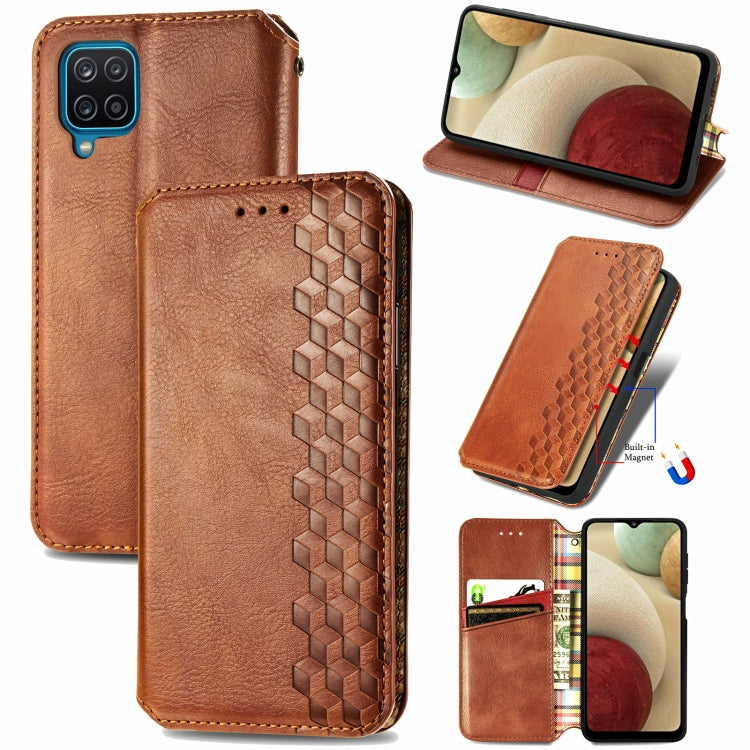 Cubic Grid Pressed Horizontal Flip Magnetic PU Leather Case with Holder & Card Slots & Wallet, For Xiaomi POCO M3, For Samsung Galaxy S21 5G, For Samsung Galaxy S21+ 5G, For Samsung Galaxy S21 Ultra 5G, For Samsung Galaxy  A12                          ...