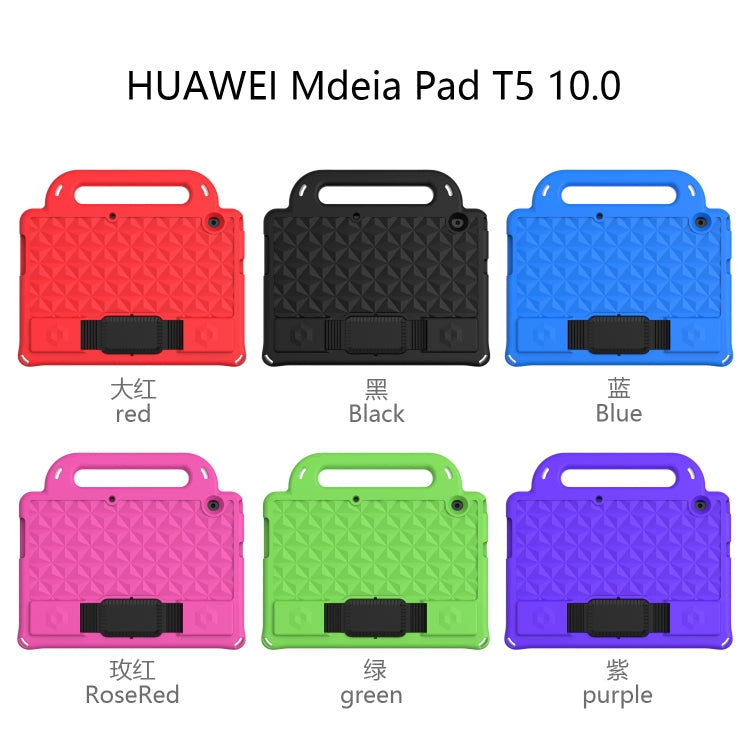 Diamond Series EVA Anti-Fall Shockproof Sleeve Protective Shell Case with Holder & Strap, For Huawei  MediaPad T5 10.1