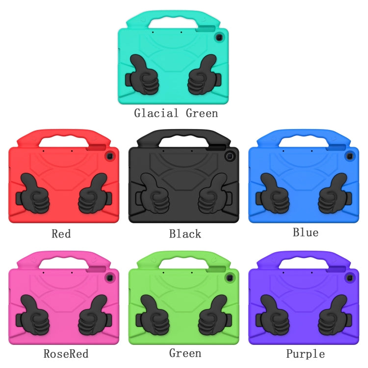 Kids tablet EVA protective case in multiple colors, with anti-fall handle and thumb bracket