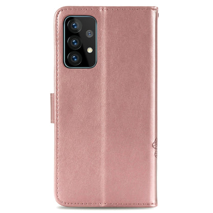 Rose gold leather phone case with embossed floral pattern and camera cutout
