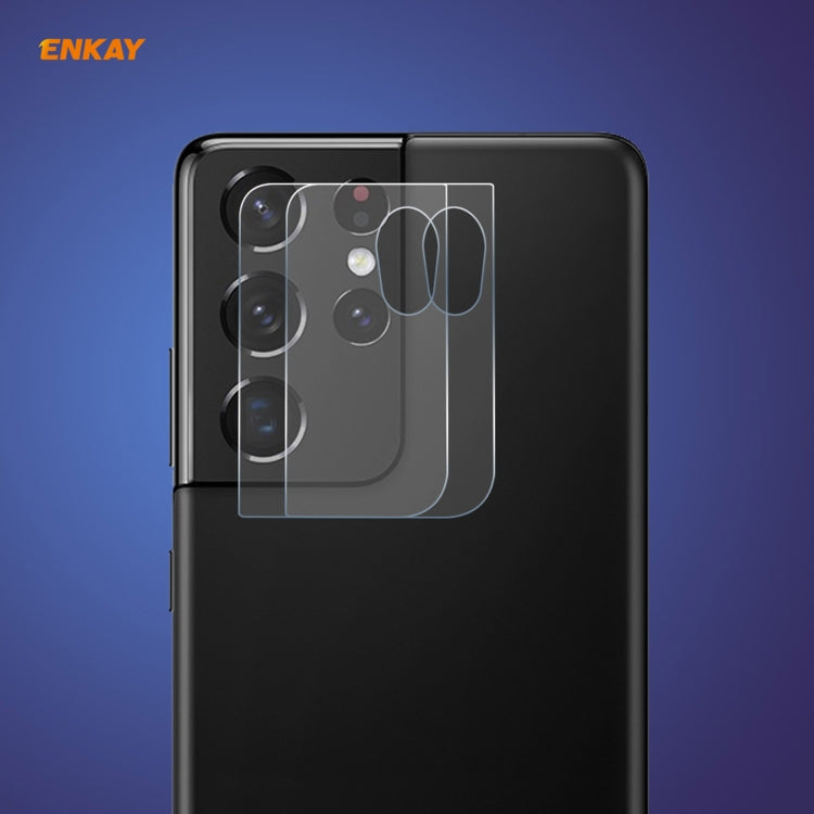 Tempered glass rear camera lens protectors, clear film set on triple lenses