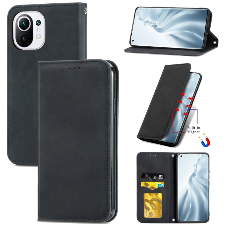 Retro Skin Feel Business Magnetic Horizontal Flip Leather Case With Holder & Card Slots & Wallet & Photo Frame, For Xiaomi Mi 11, For Xiaomi Redmi Note 9 5G, For Nokia 5.4, For Huawei Nova 8 5G, For vivo Y52S