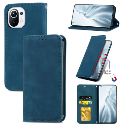 Retro Skin Feel Business Magnetic Horizontal Flip Leather Case With Holder & Card Slots & Wallet & Photo Frame, For Xiaomi Mi 11, For Xiaomi Redmi Note 9 5G, For Nokia 5.4, For Huawei Nova 8 5G, For vivo Y52S