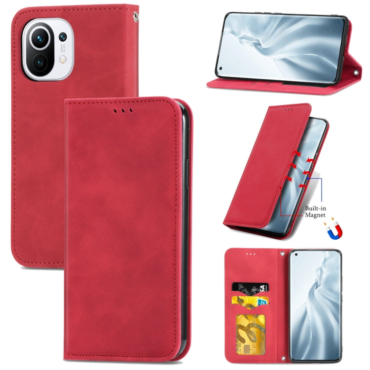 Retro Skin Feel Business Magnetic Horizontal Flip Leather Case With Holder & Card Slots & Wallet & Photo Frame, For Xiaomi Mi 11, For Xiaomi Redmi Note 9 5G, For Nokia 5.4, For Huawei Nova 8 5G, For vivo Y52S