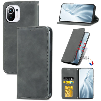 Retro Skin Feel Business Magnetic Horizontal Flip Leather Case With Holder & Card Slots & Wallet & Photo Frame, For Xiaomi Mi 11, For Xiaomi Redmi Note 9 5G, For Nokia 5.4, For Huawei Nova 8 5G, For vivo Y52S