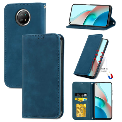 Retro Skin Feel Business Magnetic Horizontal Flip Leather Case With Holder & Card Slots & Wallet & Photo Frame, For Xiaomi Mi 11, For Xiaomi Redmi Note 9 5G, For Nokia 5.4, For Huawei Nova 8 5G, For vivo Y52S