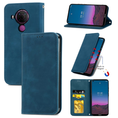 Retro Skin Feel Business Magnetic Horizontal Flip Leather Case With Holder & Card Slots & Wallet & Photo Frame, For Xiaomi Mi 11, For Xiaomi Redmi Note 9 5G, For Nokia 5.4, For Huawei Nova 8 5G, For vivo Y52S