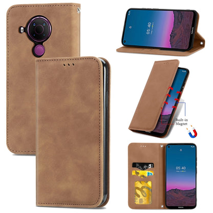 Retro Skin Feel Business Magnetic Horizontal Flip Leather Case With Holder & Card Slots & Wallet & Photo Frame, For Xiaomi Mi 11, For Xiaomi Redmi Note 9 5G, For Nokia 5.4, For Huawei Nova 8 5G, For vivo Y52S