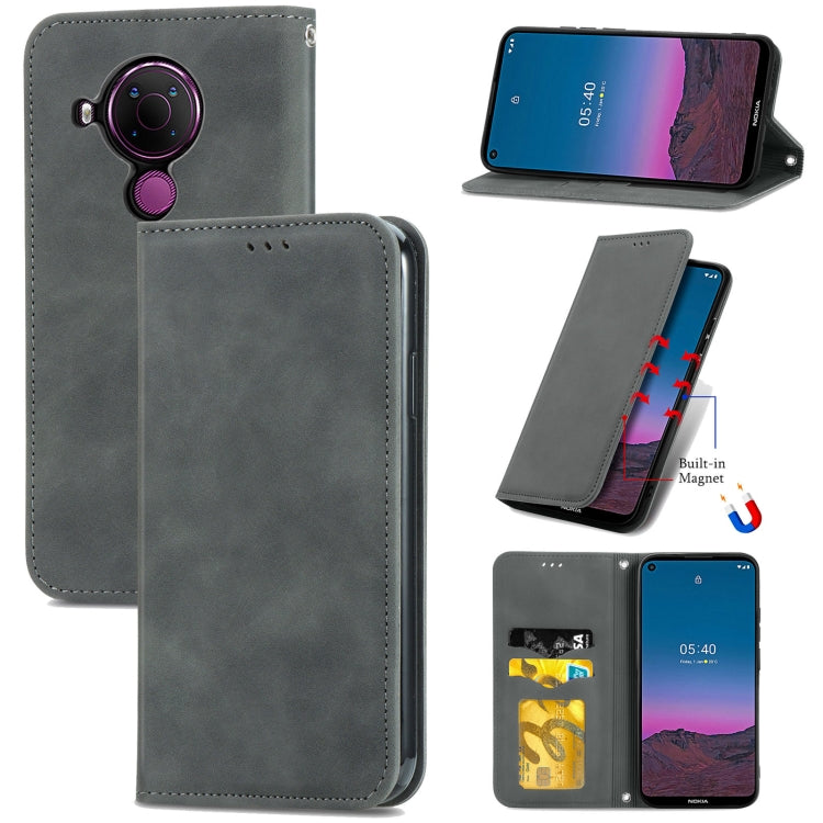 Retro Skin Feel Business Magnetic Horizontal Flip Leather Case With Holder & Card Slots & Wallet & Photo Frame, For Xiaomi Mi 11, For Xiaomi Redmi Note 9 5G, For Nokia 5.4, For Huawei Nova 8 5G, For vivo Y52S