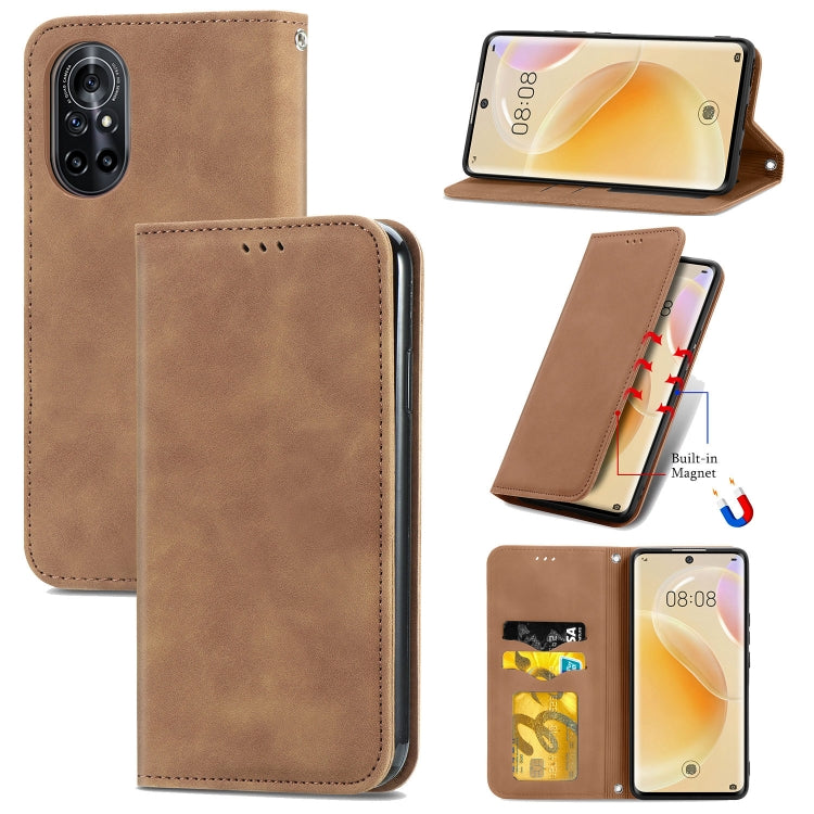 Retro Skin Feel Business Magnetic Horizontal Flip Leather Case With Holder & Card Slots & Wallet & Photo Frame, For Xiaomi Mi 11, For Xiaomi Redmi Note 9 5G, For Nokia 5.4, For Huawei Nova 8 5G, For vivo Y52S
