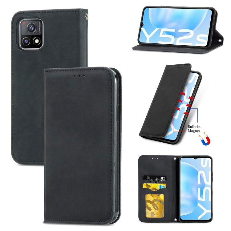 Retro Skin Feel Business Magnetic Horizontal Flip Leather Case With Holder & Card Slots & Wallet & Photo Frame, For Xiaomi Mi 11, For Xiaomi Redmi Note 9 5G, For Nokia 5.4, For Huawei Nova 8 5G, For vivo Y52S