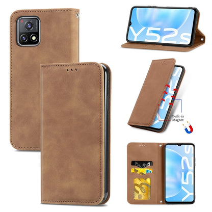 Retro Skin Feel Business Magnetic Horizontal Flip Leather Case With Holder & Card Slots & Wallet & Photo Frame, For Xiaomi Mi 11, For Xiaomi Redmi Note 9 5G, For Nokia 5.4, For Huawei Nova 8 5G, For vivo Y52S