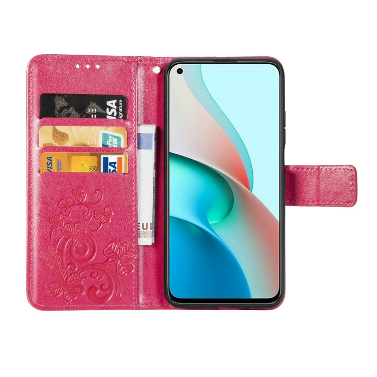 Four-leaf Clasp Embossed Buckle Mobile Phone Protection Leather Case with Lanyard & Card Slot & Wallet & Bracket Function, For Xiaomi Mi 11, For Nokia 5.4, For Xiaomi Redmi Note 9 5G, For vivo Y52s, For OPPO Reno5, For Huawei  Nova 8